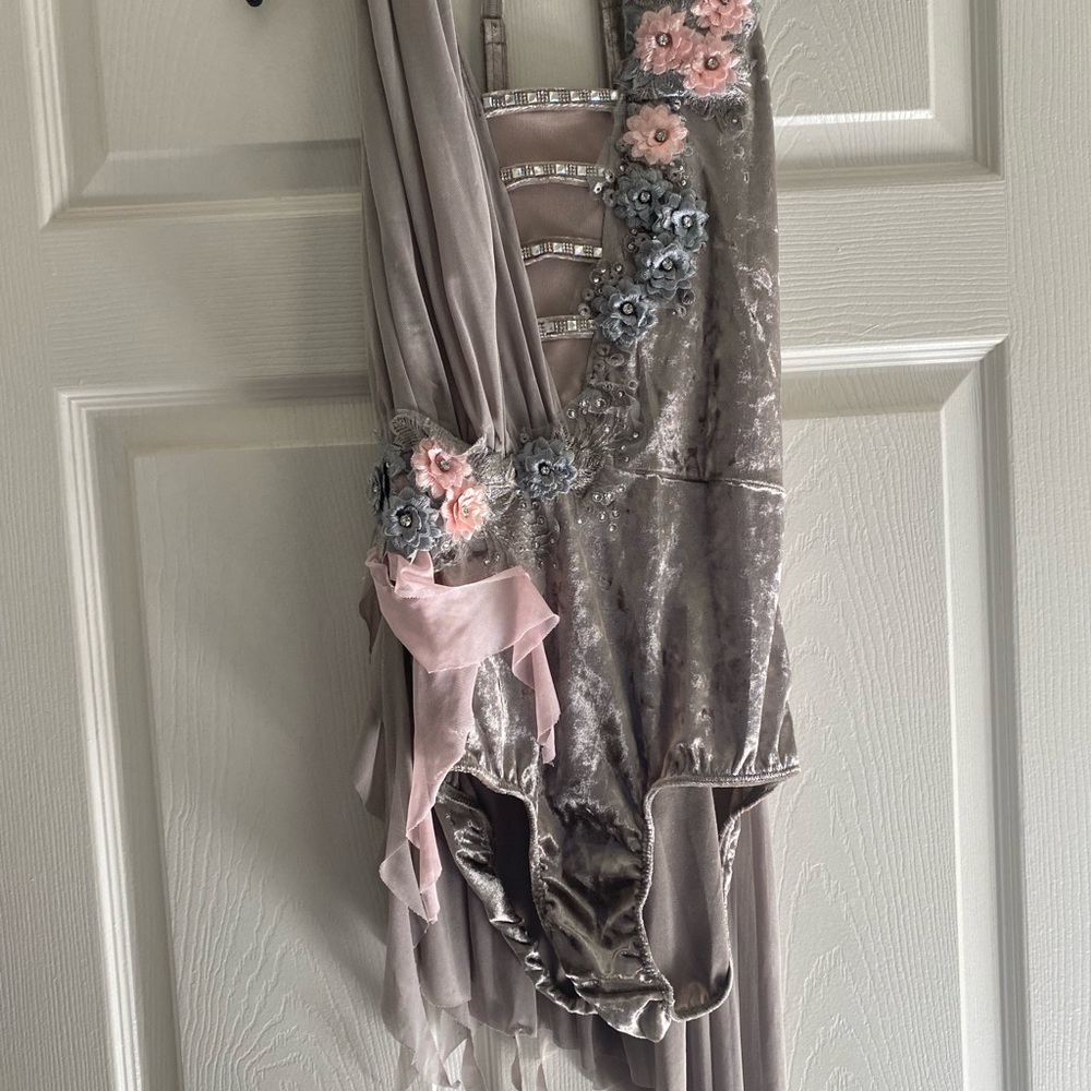 Weissman Gray and Pink Dance Costume